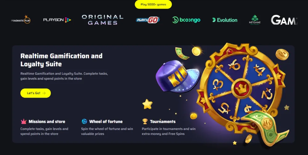 BDM Wetten Echtzeit Gamification-Schnittstelle mit Treueprämien und Glücksrad.